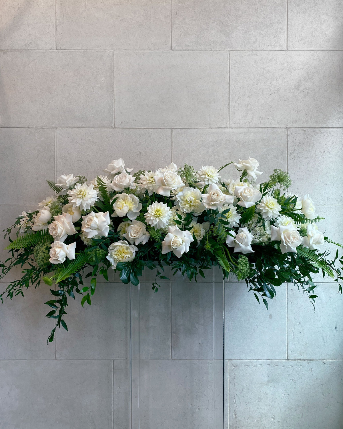 Classic White Casket Spray